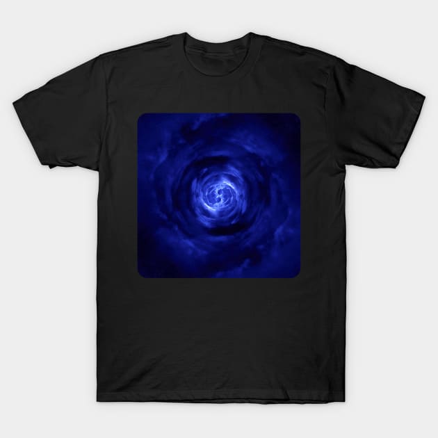 Blue Wormhole in Space T-Shirt by The Black Panther